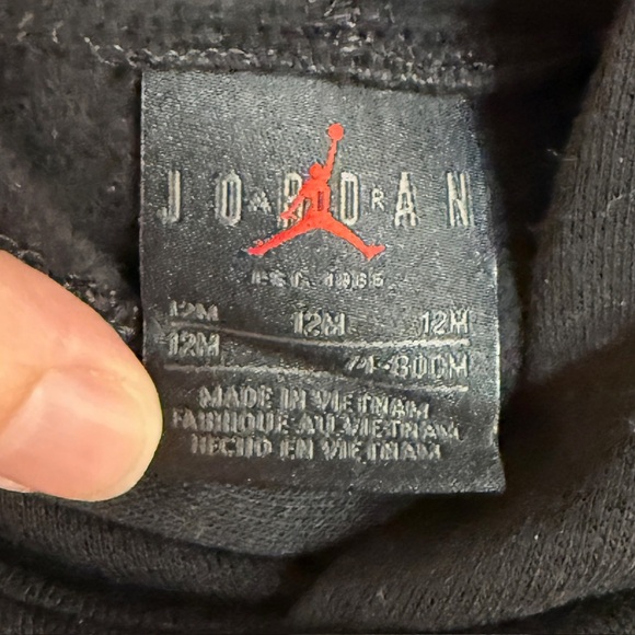 Jordan Jumpman Jumpsuit Black and Red Two Piece Set 12 Month NWT - Picture 4 of 4